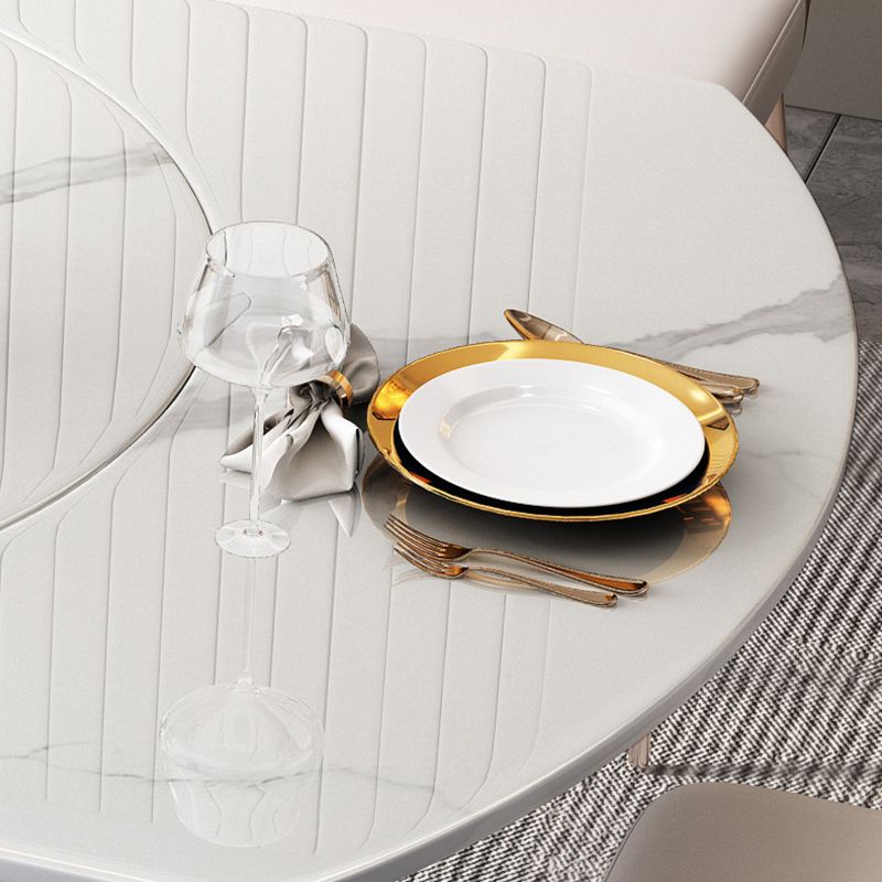 Modern 1/2/5/7 Pieces Dining Set Stone Collapsible Dining Table for Dining Room