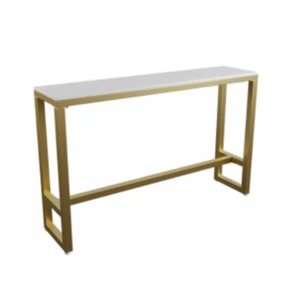 Glam 1/4/7 Pieces Bar Table Set Rectangle Pine Wood Counter Table with High Stools