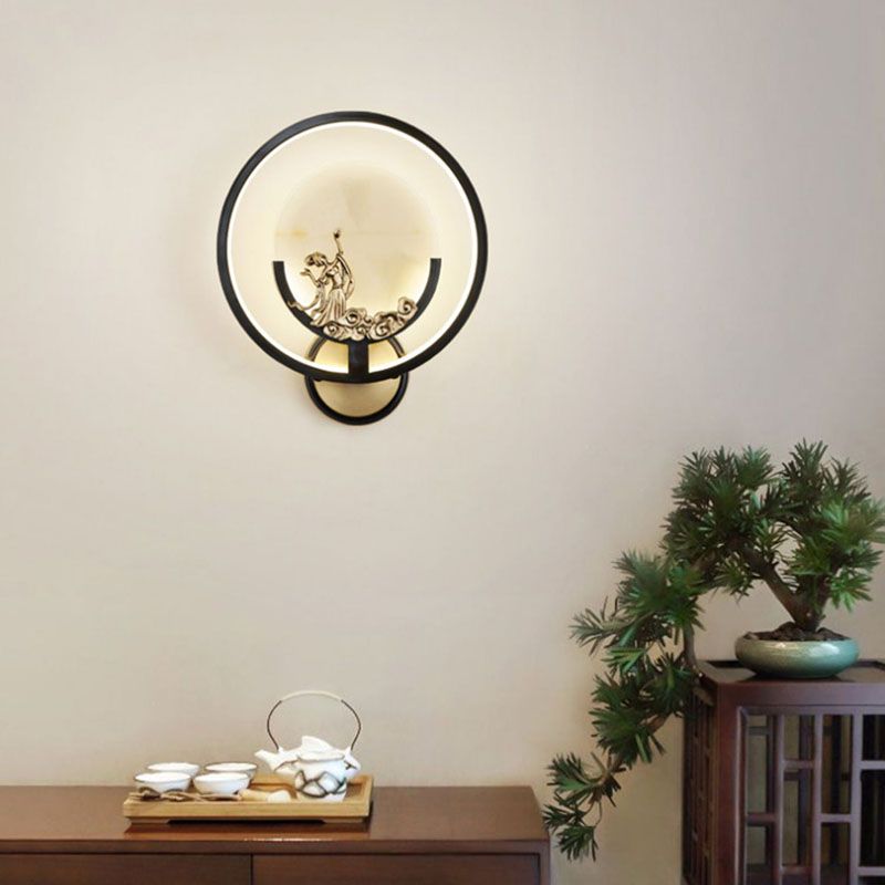 Jade Wall Sconce Modern Style Simple Stone Wall Mount Lamp for Living Room