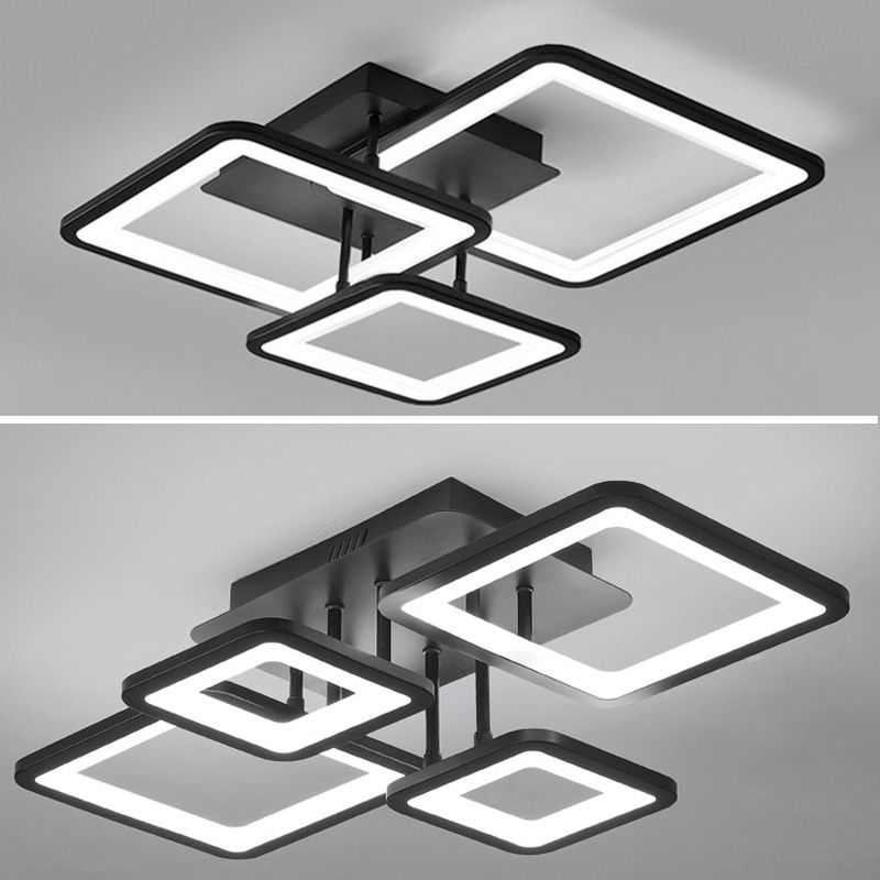 Lámpara de techo de montaje empotrado de metal contemporáneo para sala de estar y dormitorio