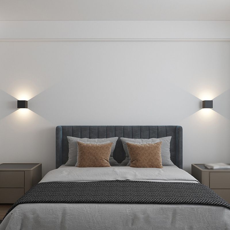 Modernism White/Black 2-Light Wall Mounted Sconce Shaded LED Wall Light