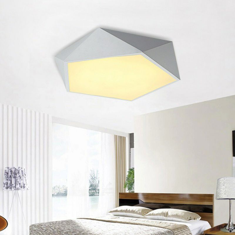 Modern Simplicity Paint Process Acryl Plafond Light Polygon Shape voor Slaapkamer