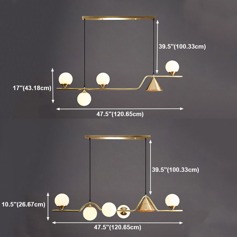 Contemporary Style Spherical Island Lighting Ideas Glass Island Lights