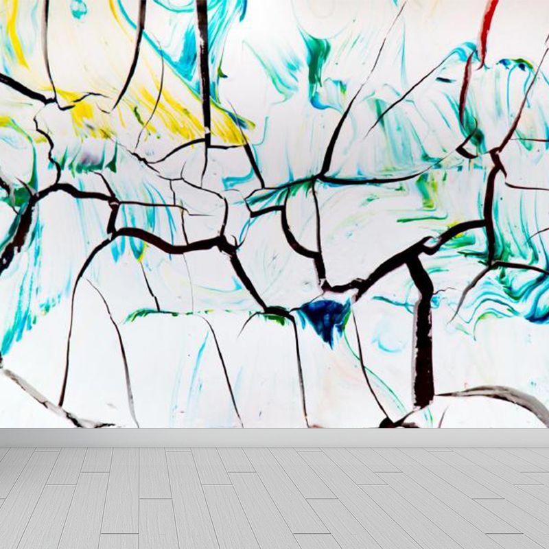 Large Illustration Abstract Mural Decal Modern Creative Graffiti Wall Art in Multi Color
