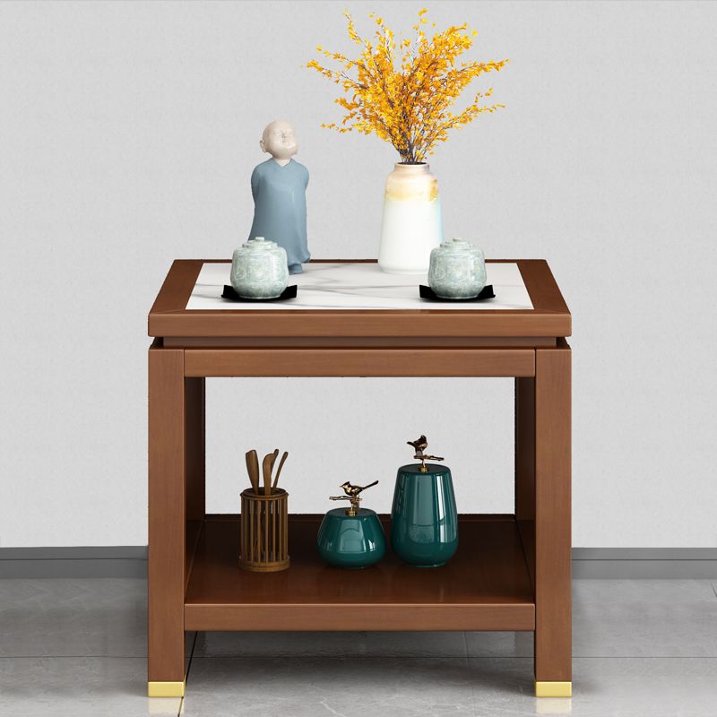 23.62 inch Wide Contemporary Style Coffee Cocktail Table Solid Wood Coffee Table