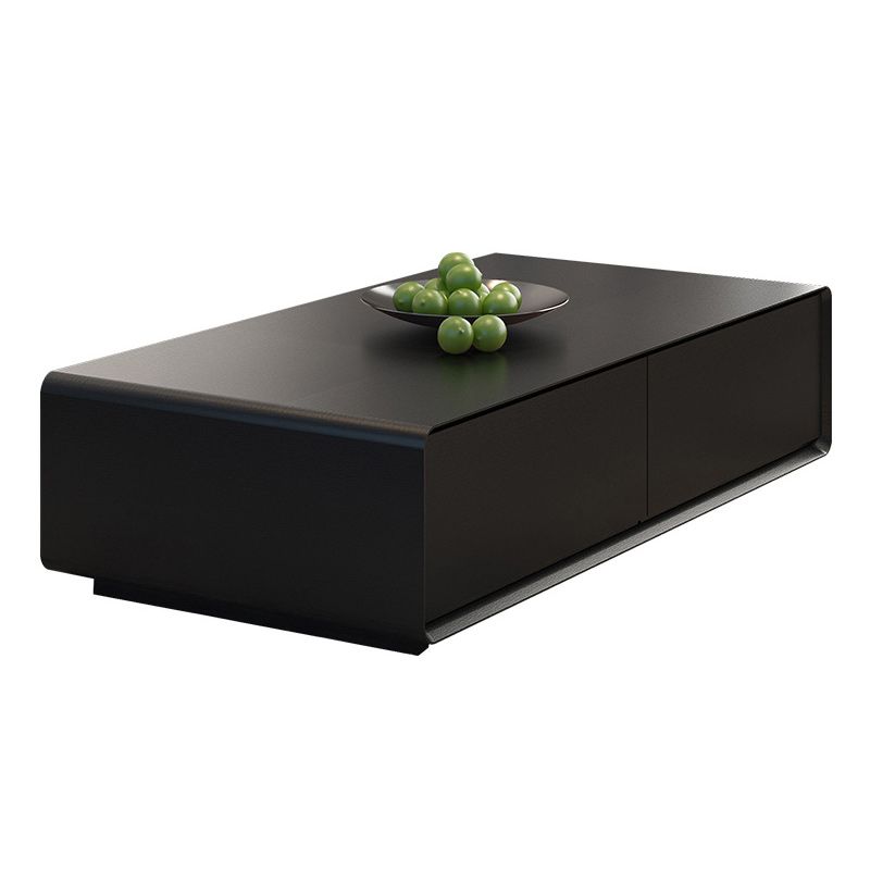 Modern Style Rectangular Wooden Table Abstract Base Coffee Table