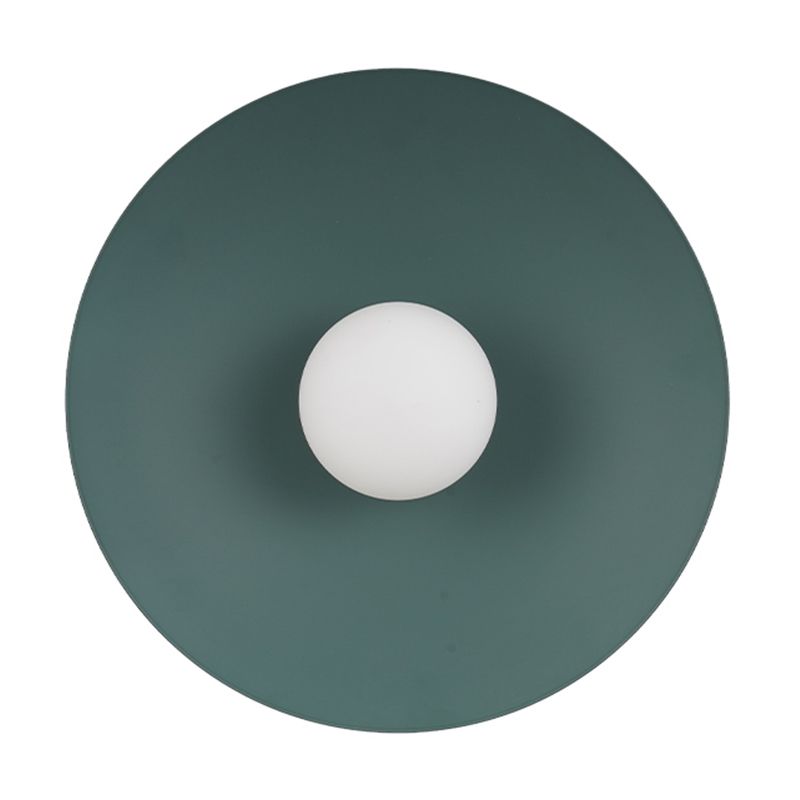 Modern Style Spherical Shape Wall Sconce Glass 1 Light Sconces for Corridor