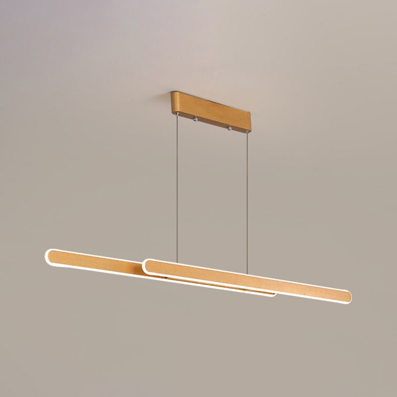 Geometric Island Lights Modern Pendant Light Metal 2 Light Island Lighting Fixtures