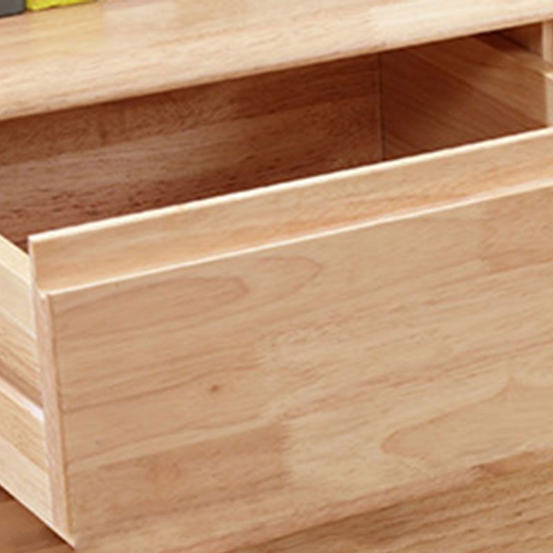 Bedroom Rubber Wood Storage Chest Contemporary Chest with Drawers