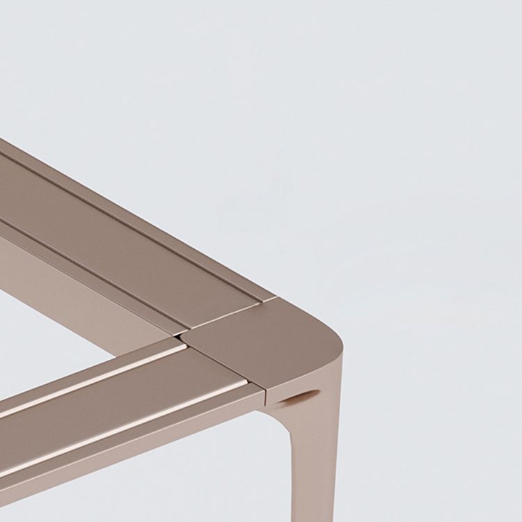 Sintered Stone Top Luxury White Table for Restaurant Rectangle Dining Table with 4 Legs