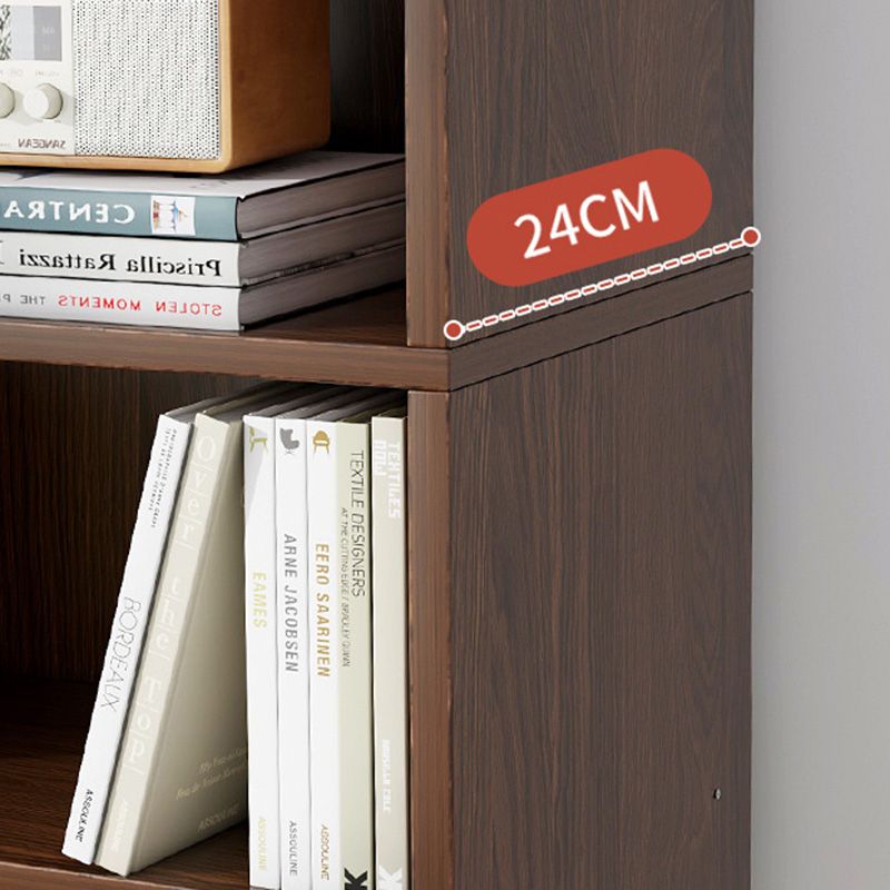 9.5"W Modern Wood Bookshelf Rectangular Shelves Bookcase for Living Room
