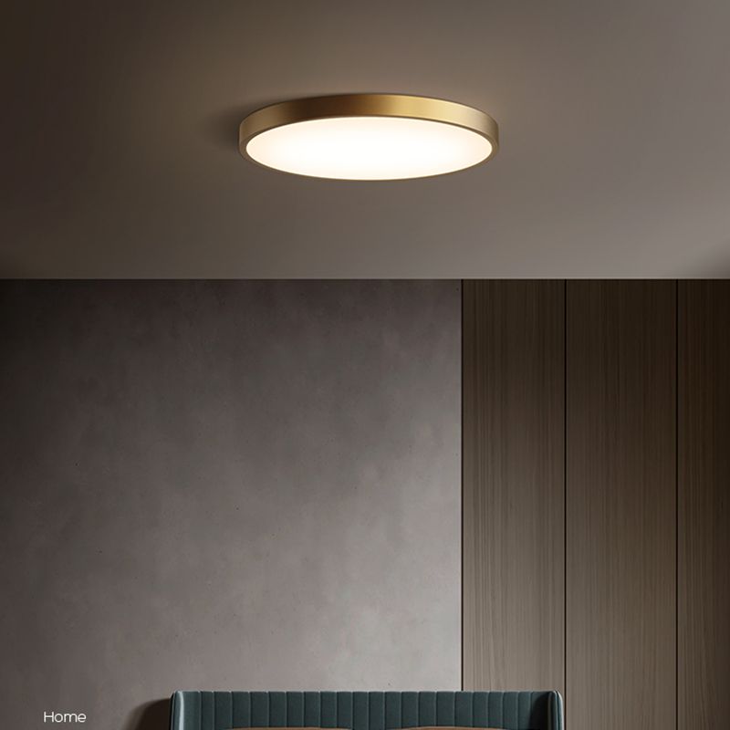 Plafonnier LED minimaliste en métal, luminaire décoratif d'intérieur, idéal pour une chambre à coucher