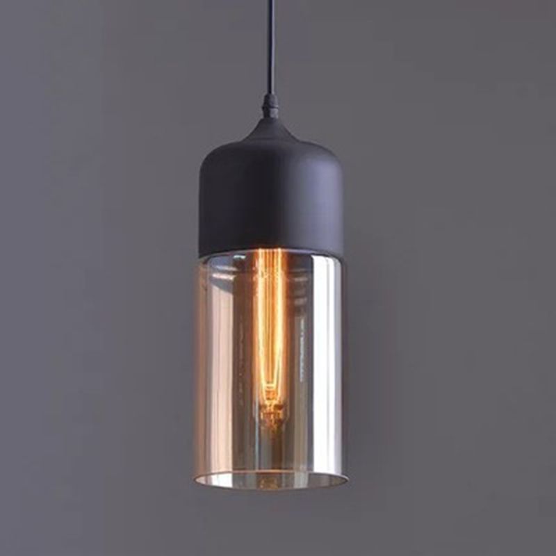 1 Light Pendant Light Fixture Industrial Glass Hanging Pendant Lights for Restaurant