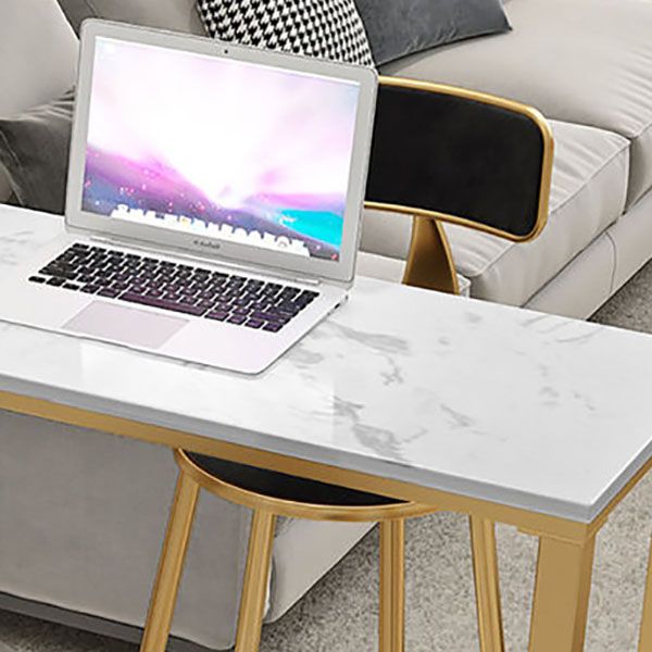 Glam Style 1/2/5 Pieces Faux Marble Bar Table Set Fixed Table Counter Set for Home Use