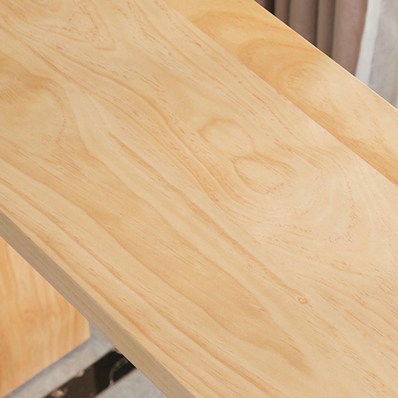 Rectangle Modern Bar Height Table Sled Wood Natural Counter Table for Living Room
