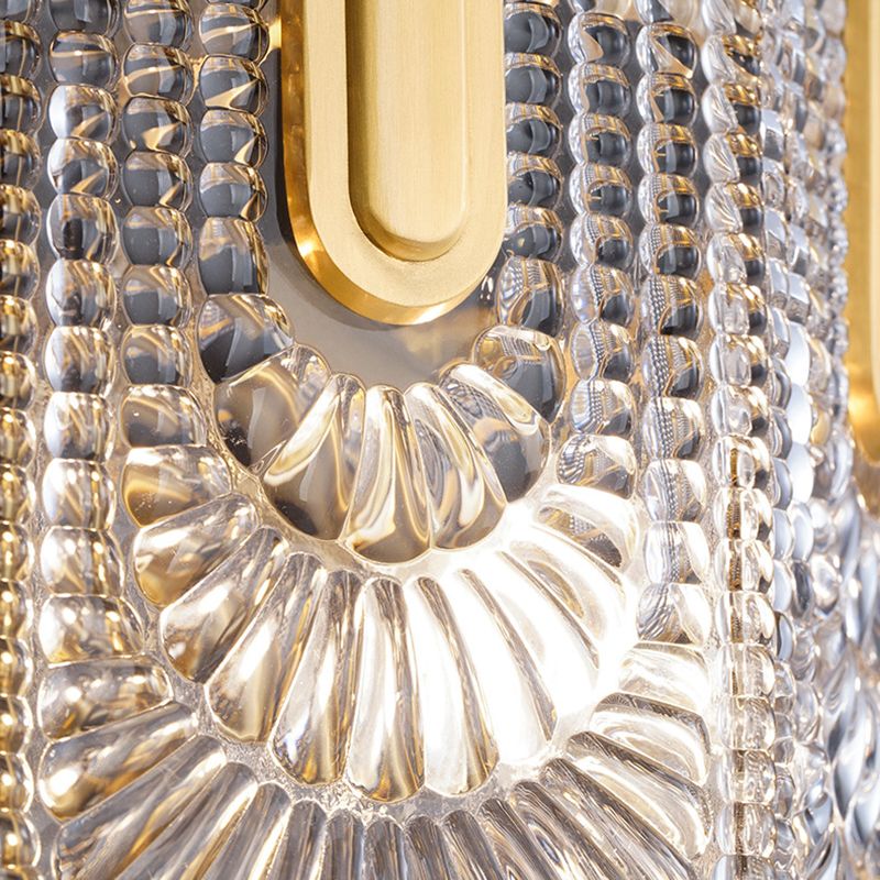 Lichte luxe stijl LED kroonluchter glasgeometrische hanglamp voor woonkamer