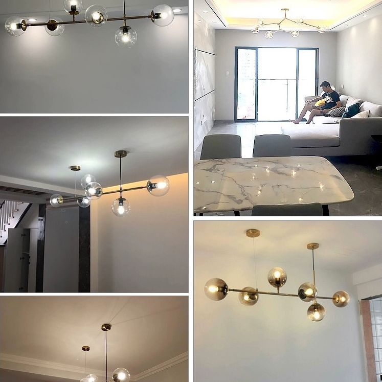 Fissaggi di illuminazione di Globe Island Glass Minimalismo Fissaggi di illuminazione a sospensione per il ristorante