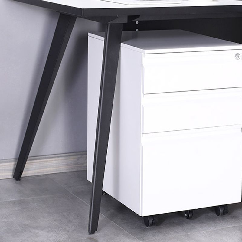 Contemporary Steel File Cabinet File Pedestal Filing Cabinet with Lock and Storage