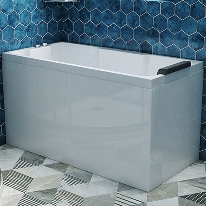 Bathroom Acrylic Apron Front Bathtub Modern Rectangular Bathtub in White