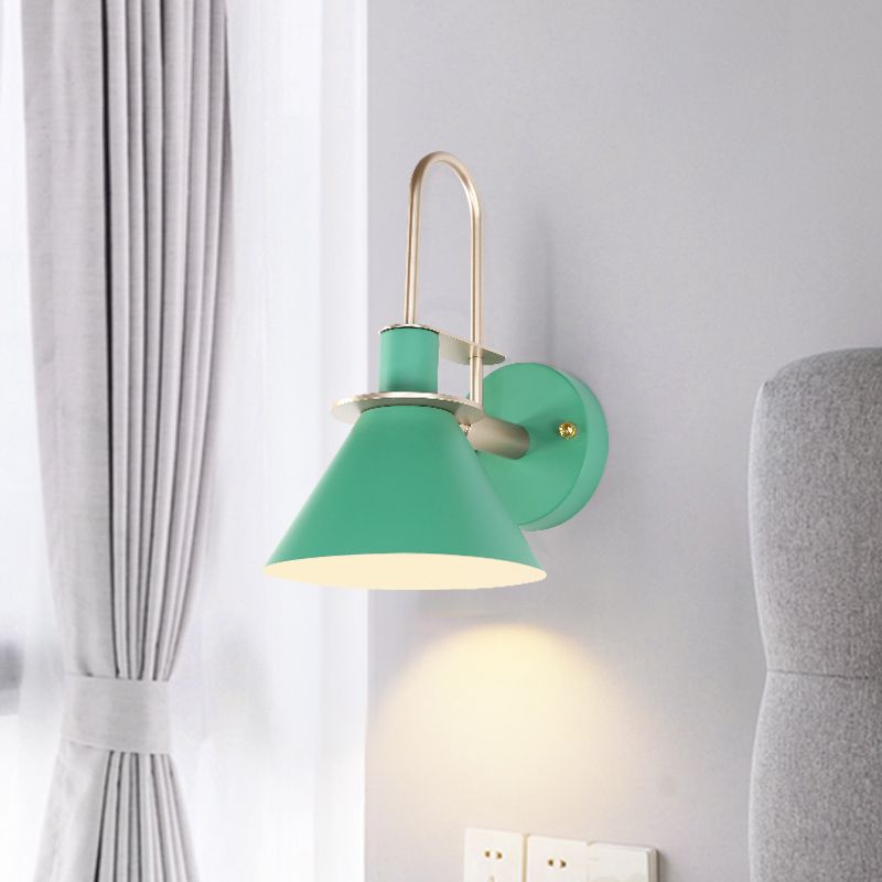 Geometric Shade Metal Wall Sconce Industrial Style Single Light Wall Mounted Light