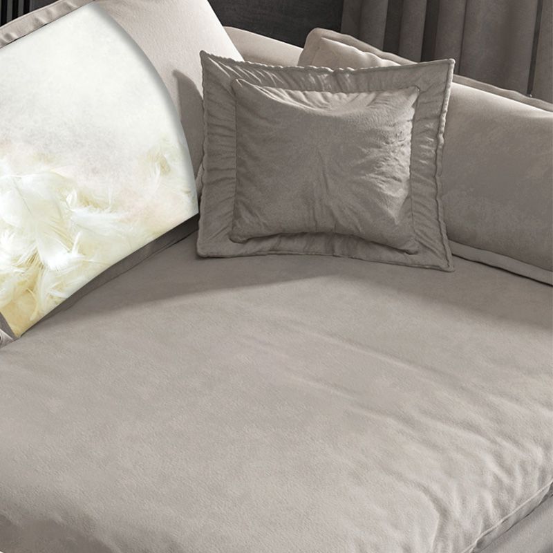 Slipcovered Stationary Down Fill Cushions Pillow Top Arm Seating