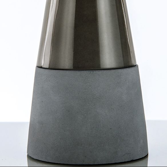 Cement Base Nordic Minimalism Glass Table Lamp Creative Goblet-shaped Single Bulb Nightstand Light