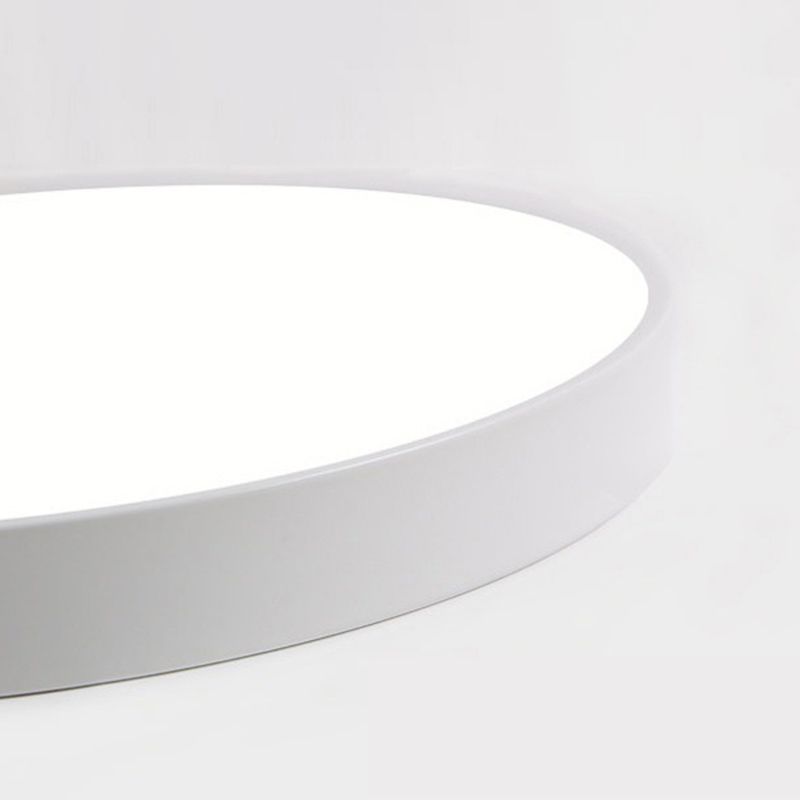 Lámpara de techo empotrada LED de metal redondo, estilo moderno, 1 luz, montaje empotrado