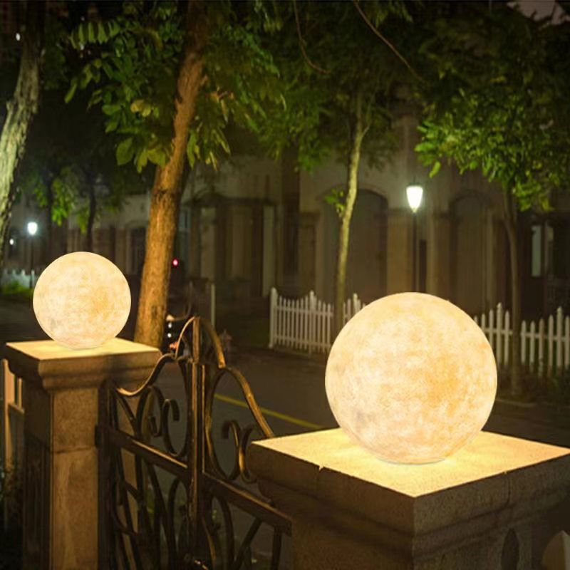 Modern Waterproof Outdoor Light Ball Shape with Resin Shade for Outdoor