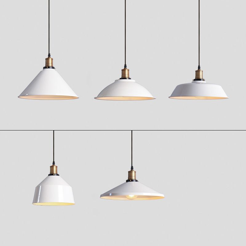 Accoglienza a sospensione vintage a 1 luce Kit di luce a sospensione bianca per negozio