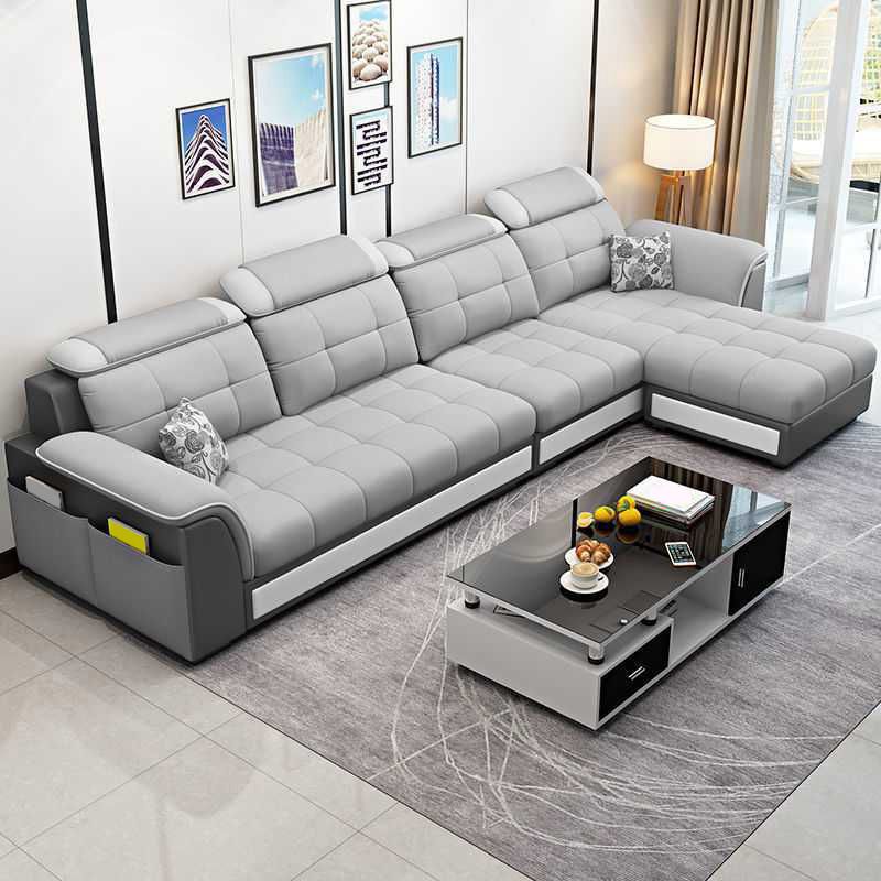 Scandinavian Pillow Top Arm Sofa with Storage and Ottoman Included