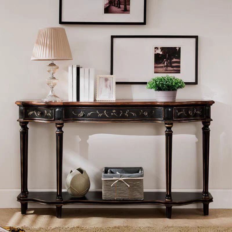 Victoria Wooden Console Table Free Form Console Sofa Table for Hall