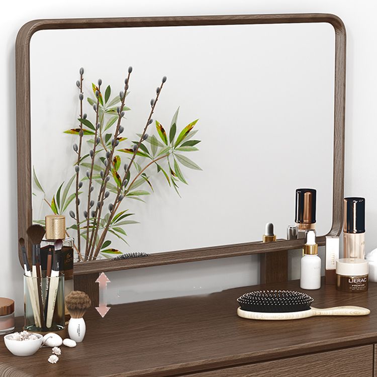 Solid Wood Makeup Vanity Desk Storage Box Makeup Vanity Set with Drawer