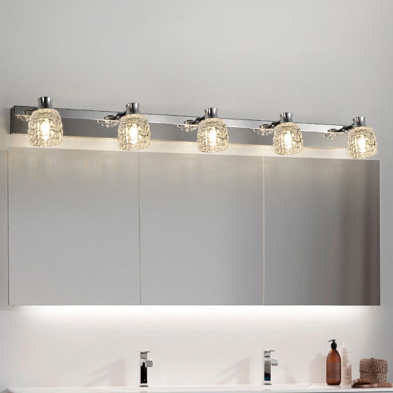 Geometric Vanity Lighting Modern Style Crystal Multi Lights Vanity Lighting