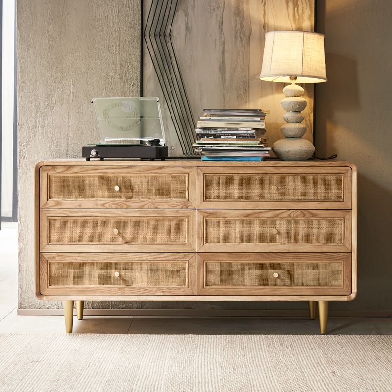 Modern Storage Chest Dresser Solid Wood Storage Chest for Bedroom