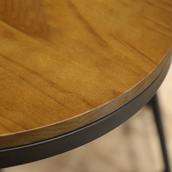 Modern Solid Wood Table and Stool Set 1/3/4/5 Pieces Black Base Pub Set for Shop