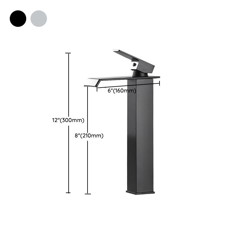 American Style 1 Handle Waterfall Basin Faucet, Bathroom Water Sink Faucet with Drain