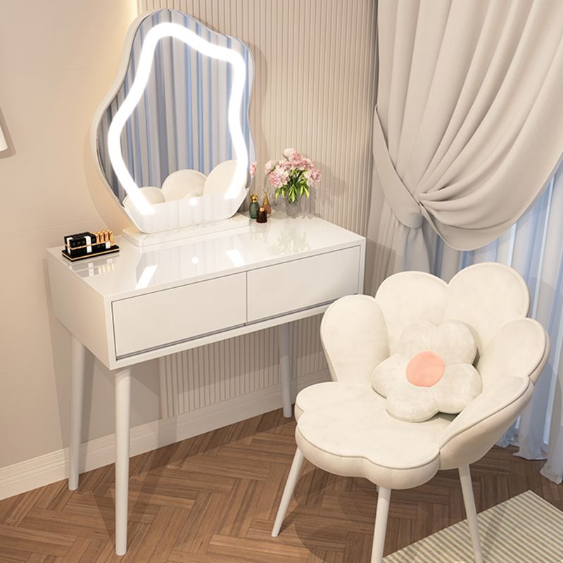 Contemporary Wooden Makeup Vanity Desk Table with Storage Drawers