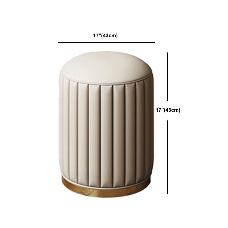 Bedroom Glam Metallic Cream Standing Vanity Dressing Table Set