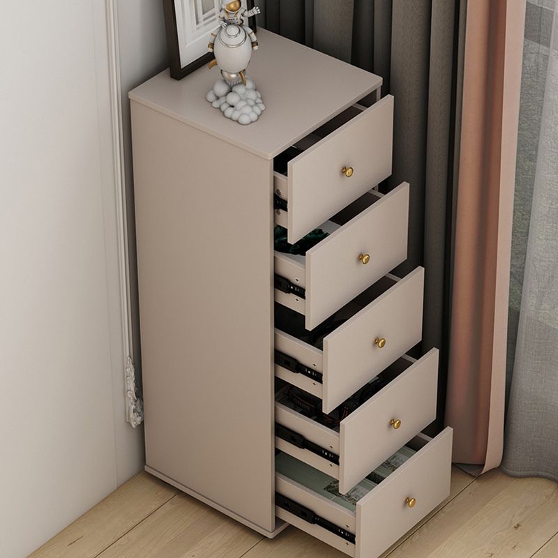 Modern Rectangle Side Cabinet Wood Knobs Storage Cabinet with Drawer