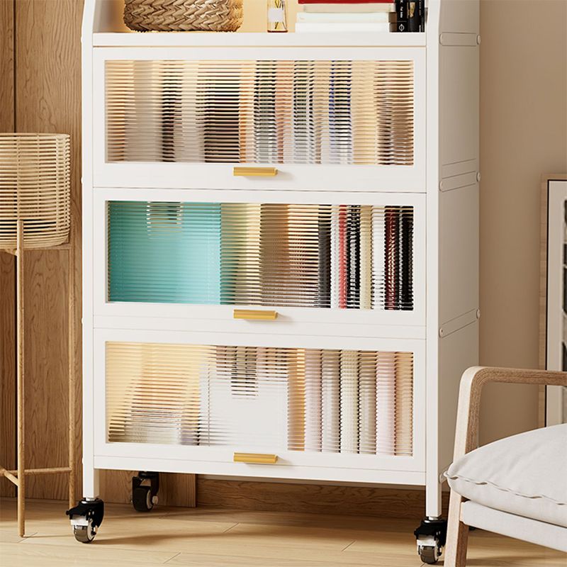 Standard Metal Industrial Bookcase Closed Back Bookshelf with Cabinets