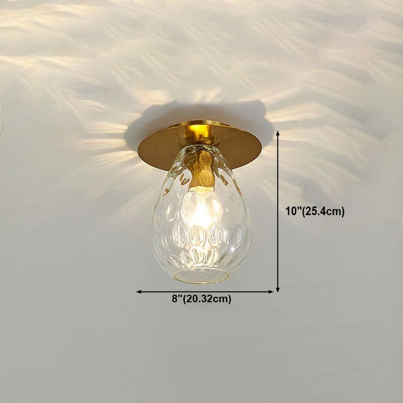 Glass Round Ceiling Mount Light Minimalist-Style Flush Mount Ceiling Light Fixture