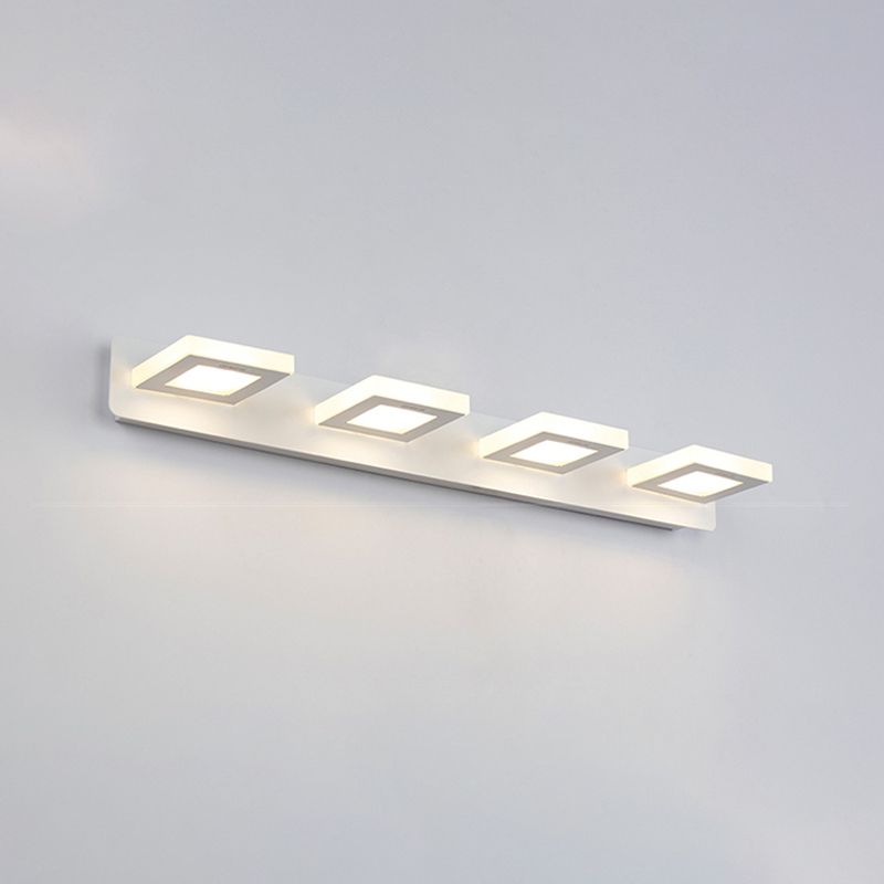 Metal Geometric Wall Mount Lighting Modern Multi Lights Mirror Wall Light Fixture in White