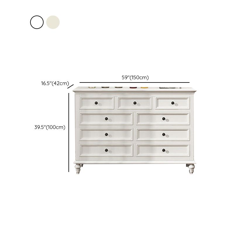 American Traditional Lingerie Chest Birch Storage Chest Dresser for Bedroom