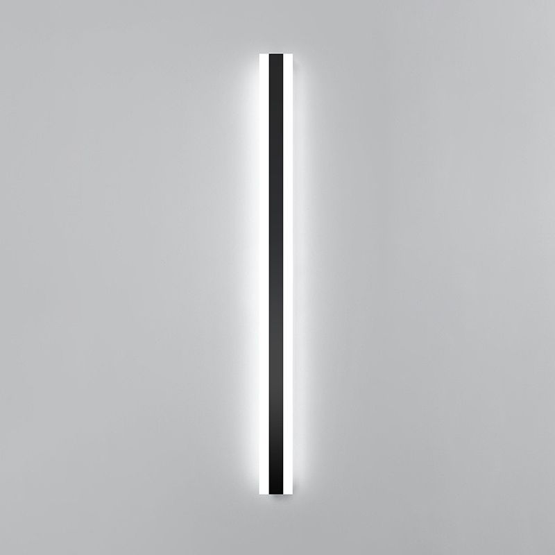 Linear Wall Mount Light Fixture Simple 1 Light Wall Lamps in Black