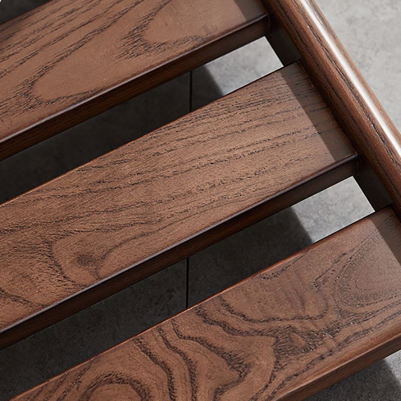 Contemporary End Table Solid Wood Brown Living Room Side Table