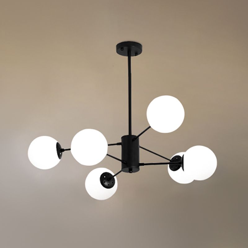 Luci a sospensione moderna sospesa soggiorno lampade in vetro in nero