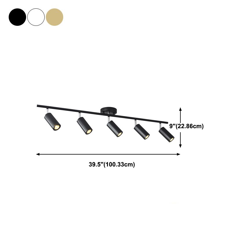Zylindrische LED-Schienen-Deckenleuchte, moderne Aluminium-Unterputzmontage für Schlafzimmer