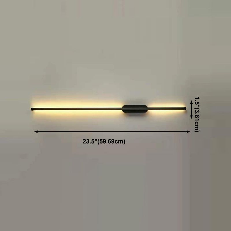 Metal Linear Wall Sconces Contemporary Style 1 Light Wall Light Fixture