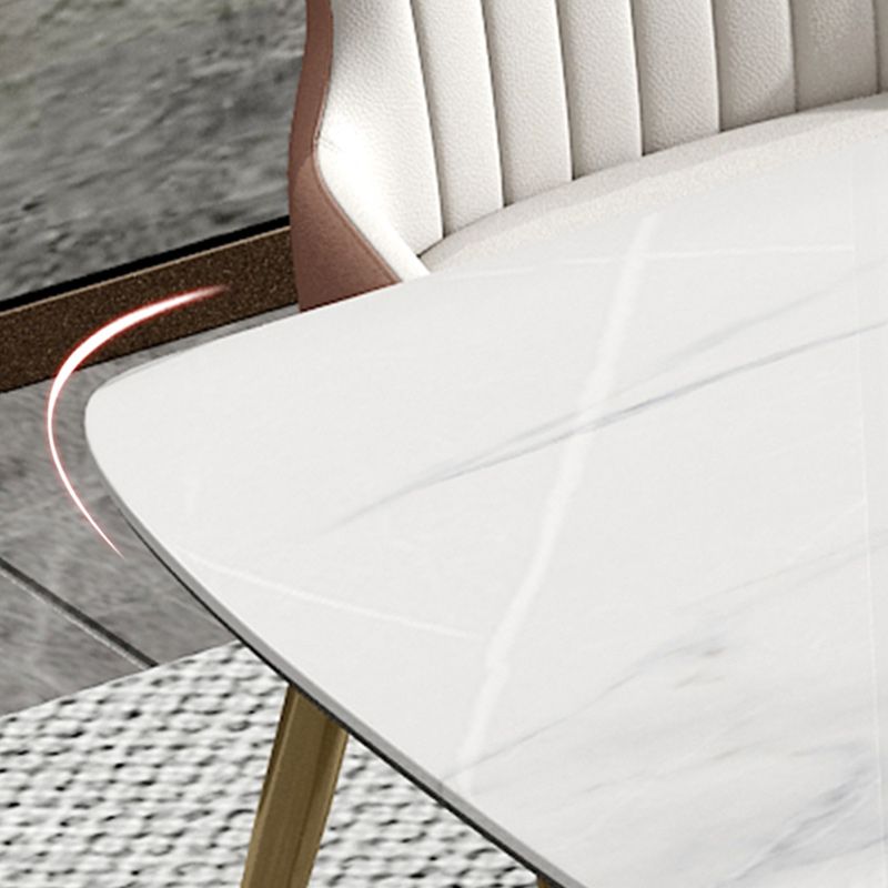 Glam 1/4/5/7 Pieces Rectangle Dinette Set with Sintered Stone Scalable Dining Table Set