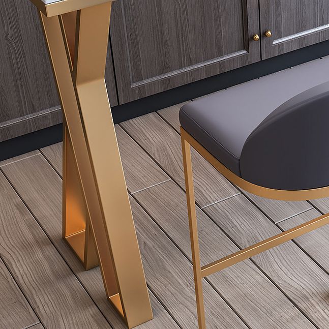 Rectangle Indoor Counter Set 1/3/5/7 Pieces White Stone Top Pub Dining Set